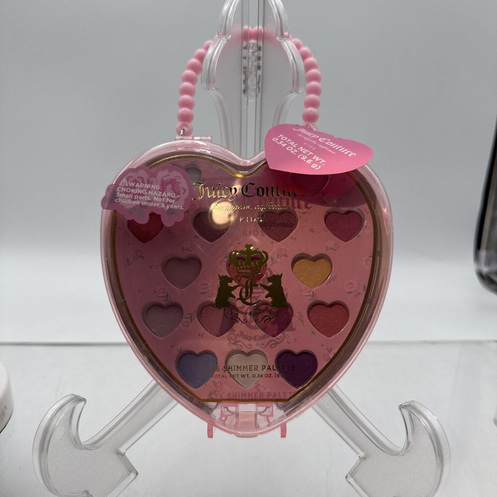 Juicy Couture Kids Eye Shimmer Palette In Heart Shaped Box With Handle